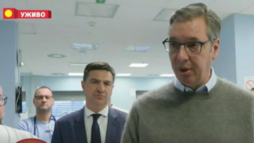 Vučić obišao povređenog aktivistu SNS u Kliničkom centru Niš