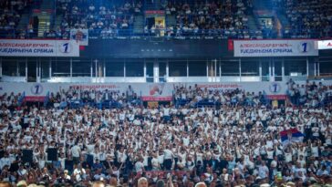 Završen skup SNS u Areni: Prisustvovali političari, sportisti, umetnici