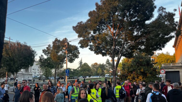 Protest Studentske liste ispred RIK: Predali prigovor na odluku o glasanju u dijaspori Protest Studentske liste ispred RIK: Predali prigovor na odluku o glasanju u dijaspori