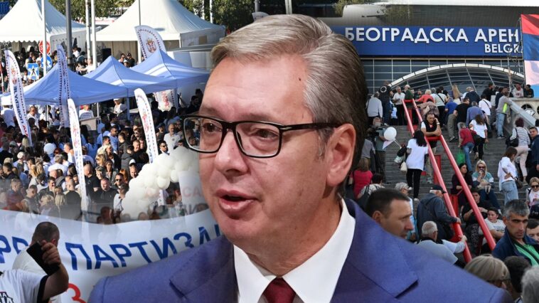 Ključne poruke Vučića sa skupa SNS u Areni: Reforma države u 5 tačaka