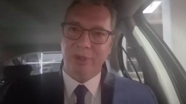 Vučić u škodi ispred Arene: Ponosan što predvodim pokret slobodnih ljudi